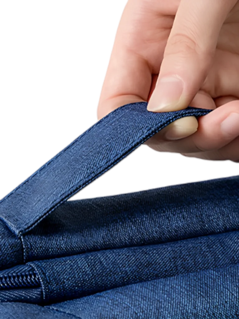 Grande trousse de toilette voyage à suspendre compartimentée détails anse