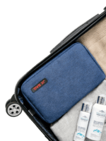 Grande borsa da toilette da viaggio con scomparti per riporla facilmente in valigia Grande borsa da toilette da viaggio con scomparti per riporla facilmente in valigia