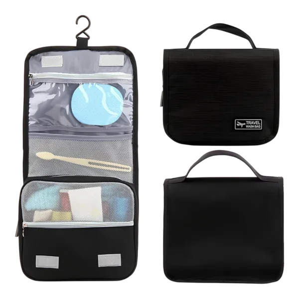 Petite trousse de toilette voyage à suspendre avec compartiments