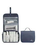 Trousse de toilette à suspendre bouton pression modèle bleu Trousse de toilette à suspendre bouton pression modèle bleu