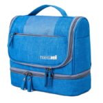 Trousse de toilette multi compartiment couleur bleu ciel