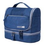 Trousse de toilette multi compartiment couleur bleu fonce