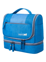 Trousse de toilette multi compartiments pratique à suspendre plusieurs coloris modèle bleu