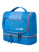 Trousse de toilette multi compartiments pratique à suspendre plusieurs coloris modèle bleu