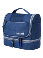 Trousse de toilette multi compartiments pratique à suspendre plusieurs coloris modèle bleu marine
