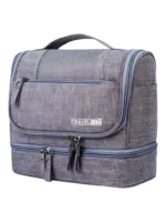 Pratica borsa da toilette a più scomparti da appendere in diversi colori, modello grigio Pratica borsa da toilette a più scomparti da appendere in diversi colori, modello grigio