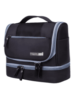 Trousse de toilette multi compartiments pratique à suspendre plusieurs coloris modèle noir