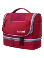 Pratica borsa da toilette a più scomparti da appendere in diversi colori, modello rosso Pratica borsa da toilette a più scomparti da appendere in diversi colori, modello rosso