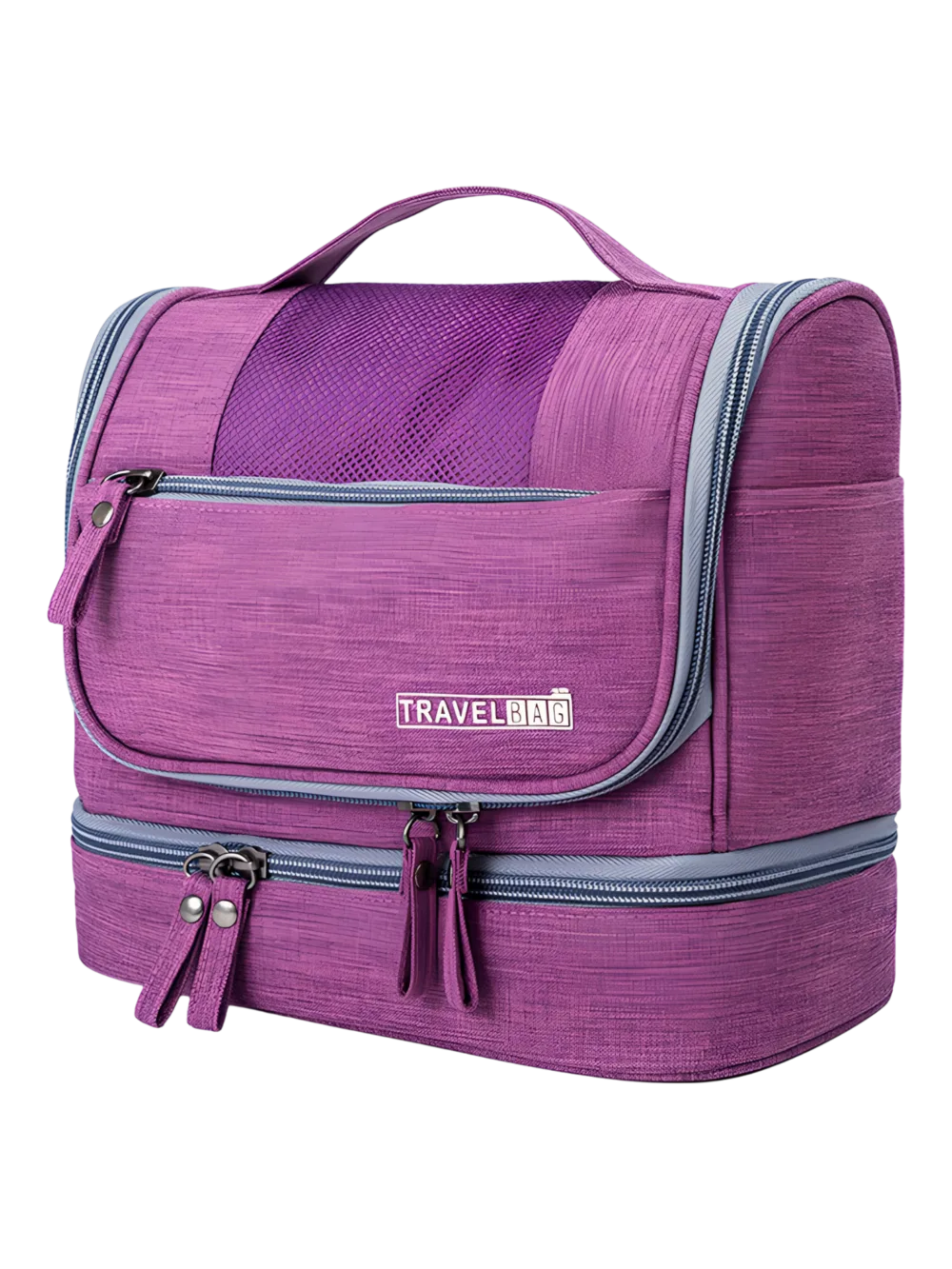 Práctico neceser con varios compartimentos para colgar en varios colores, modelo morado Práctico neceser con varios compartimentos para colgar en varios colores, modelo morado