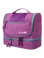 Trousse de toilette multi compartiments pratique à suspendre plusieurs coloris modèle violet