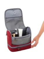 Pratica borsa da toilette sospesa a più scomparti in una gamma di colori borsa per il trucco da donna Pratica borsa da toilette sospesa a più scomparti in una gamma di colori borsa per il trucco da donna