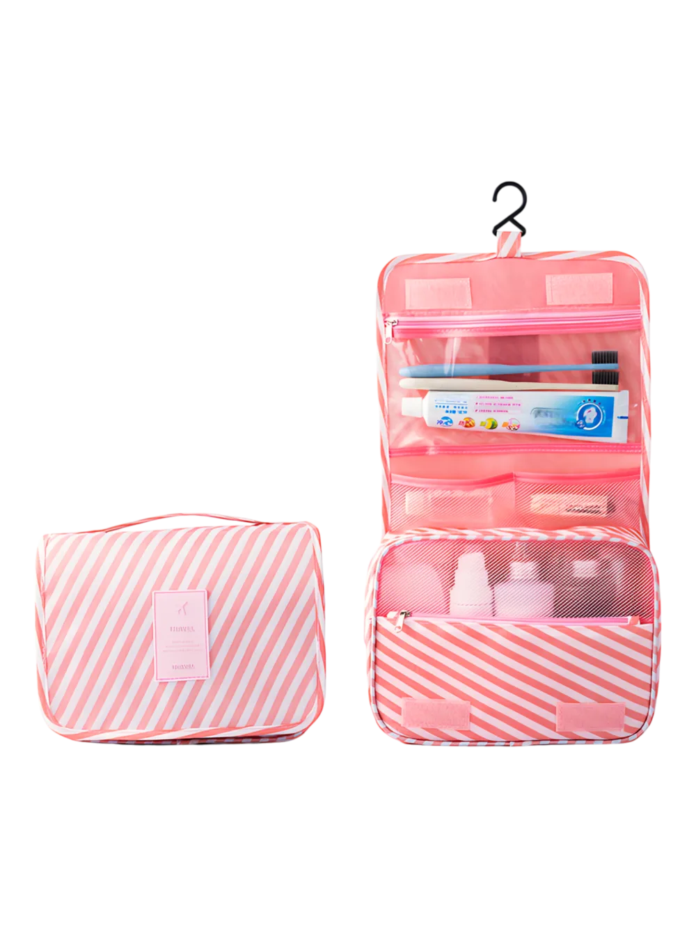 Rosa faltbare Kulturtasche für Mädchen Modell Candy