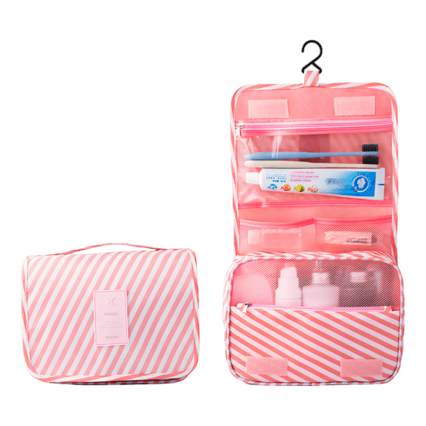 Trousses de toilette roses pour fille pliables facile à suspendre modèle Candy