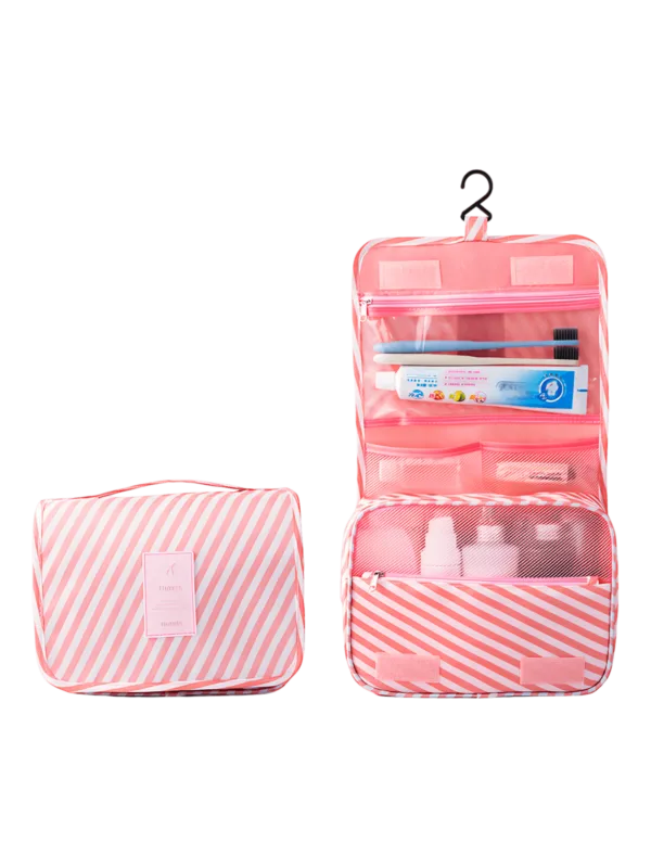 Trousses de toilette roses pour fille pliables facile à suspendre modèle Candy