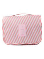 Sacos de higiene dobráveis e fáceis de pendurar para meninas. Listras coloridas. Listras rosa e brancas Sacos de higiene dobráveis e fáceis de pendurar para meninas. Listras coloridas. Listras rosa e brancas