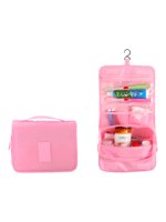 Easy-to-hang foldable pink toilet bags for girls Rose model Easy-to-hang foldable pink toilet bags for girls Rose model