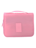 Trousses de toilette roses pour fille pliables facile à suspendre modèle Rose couleur unie simple