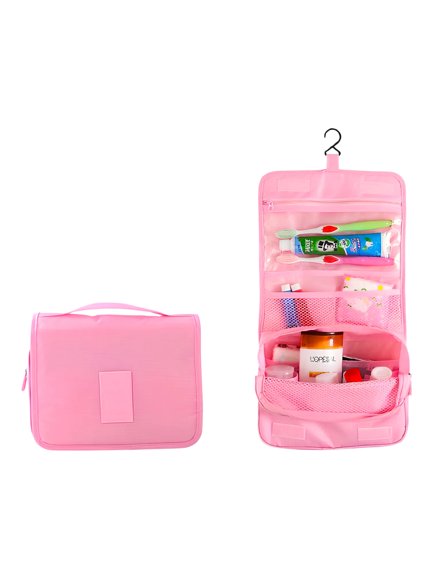 Faltbare und einfach aufzuhängende Hygienebeutel für Mädchen, Modell Rose