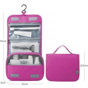 Grande trousse de toilette à suspendre rose