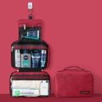 Grande trousse de toilette voyage rouge