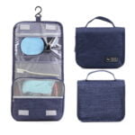 Petite trousse de toilette voyage mini format couleur bleu navy