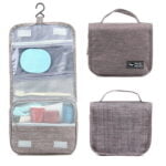 Petite trousse de toilette voyage mini format couleur gris