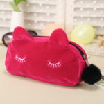 Colored cat cosmetic bag