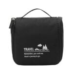 Minimalist travel toiletry bag black