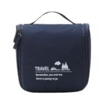 Minimalist travel toiletry bag navy blue