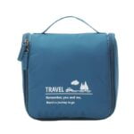 Minimalist travel toiletry bag ocean blue