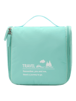 Petite trousse de toilette voyage minimaliste, avec crochet à suspendre, compartiments, coloris homme ou femmes bleu turquoise