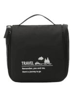 Petite trousse de toilette voyage minimaliste, avec crochet à suspendre, compartiments, coloris homme ou femmes noir Petite trousse de toilette voyage minimaliste, avec crochet à suspendre, compartiments, coloris homme ou femmes noir