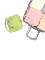 Trousse à cosmétique de voyage multifonction, maquillage et toilette, à suspendre et avec compartiments facile à ranger dans une valise