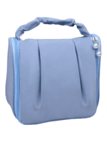 Trousse à cosmétique de voyage multifonction, maquillage et toilette, à suspendre et avec compartiments modèle bleu ciel