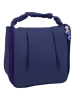 Trousse à cosmétique de voyage multifonction, maquillage et toilette, à suspendre et avec compartiments modèle bleu marine