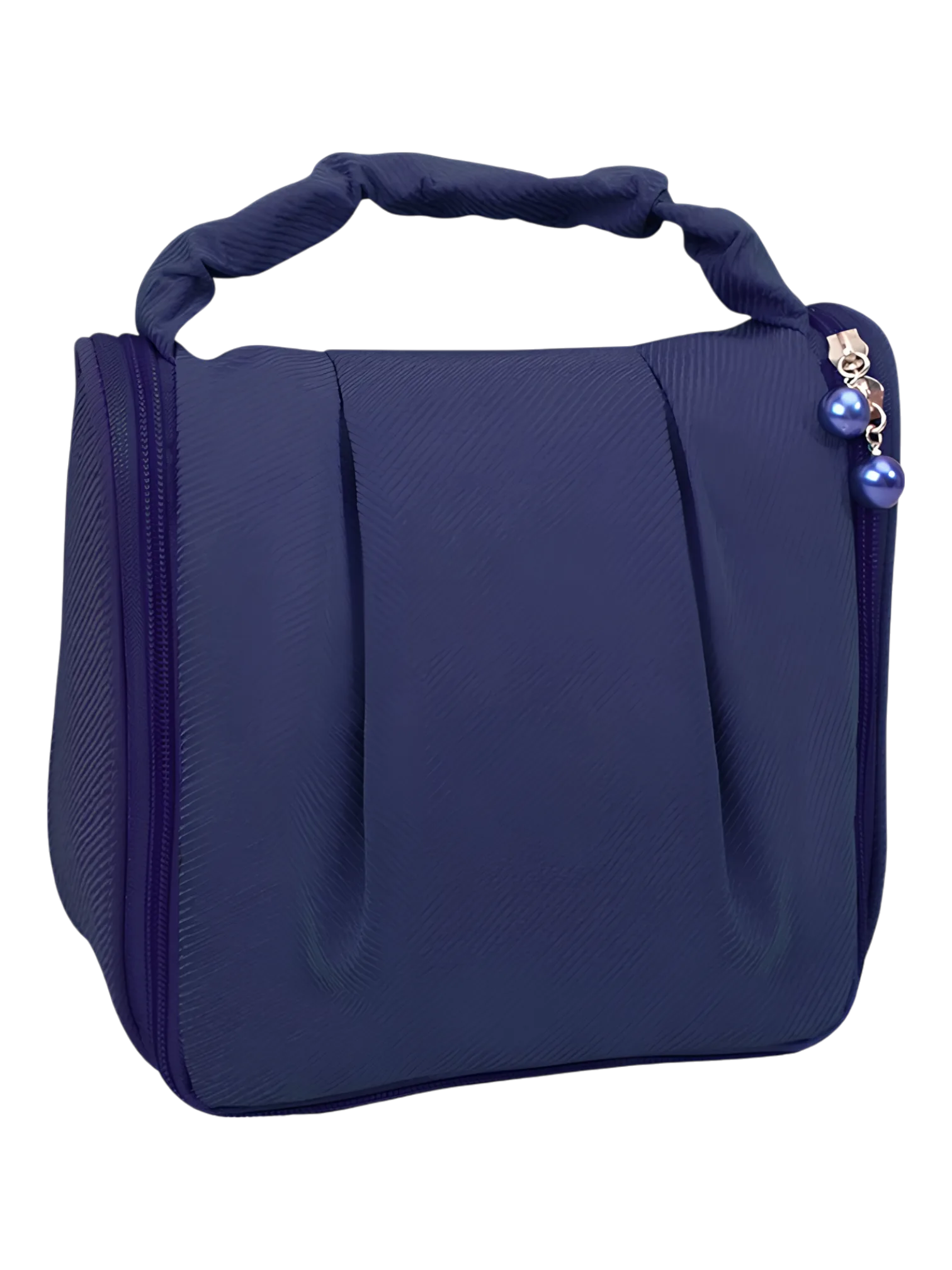 Trousse à cosmétique de voyage multifonction, maquillage et toilette, à suspendre et avec compartiments modèle bleu marine