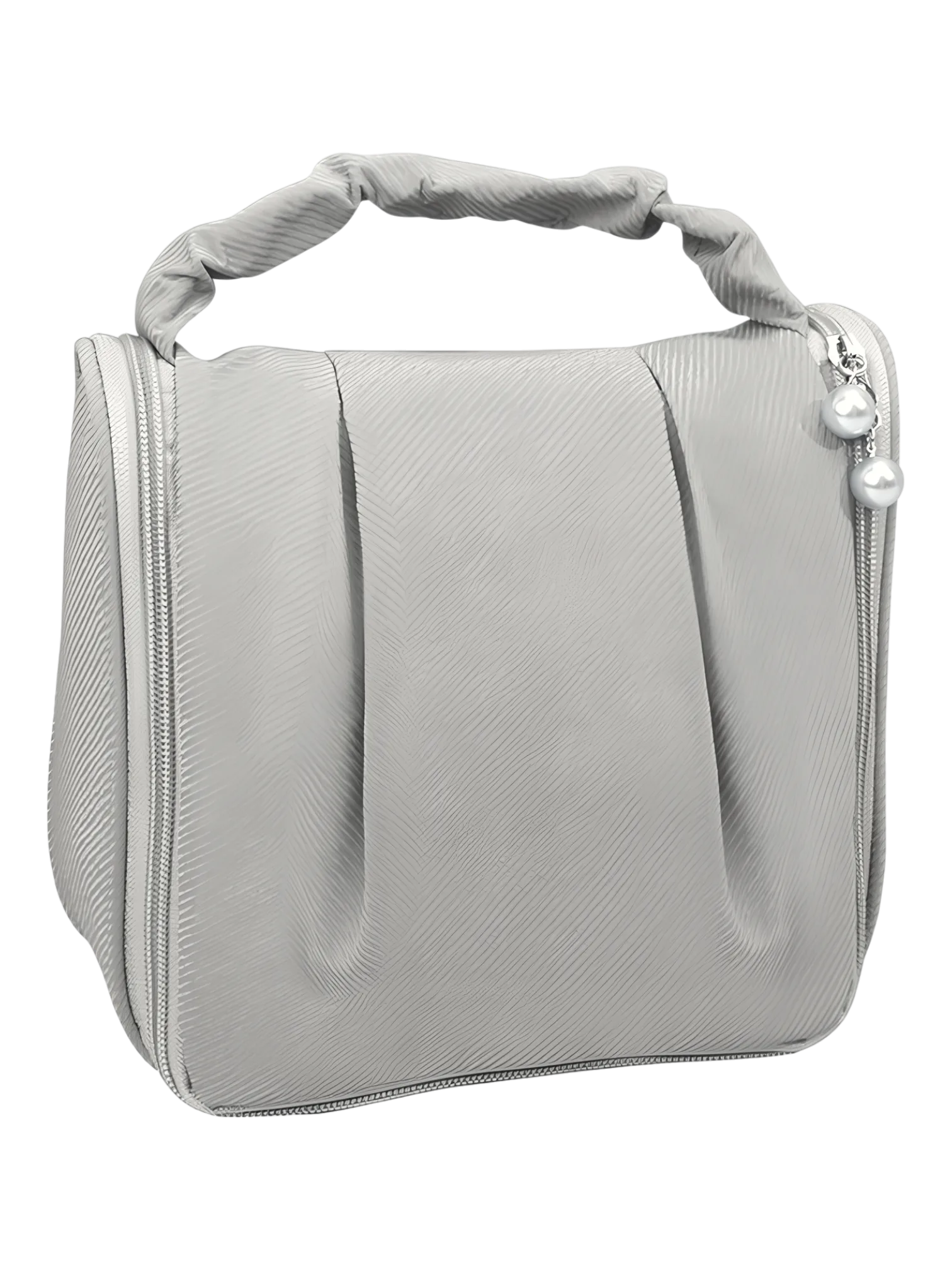 Trousse à cosmétique de voyage multifonction, maquillage et toilette, à suspendre et avec compartiments modèle gris