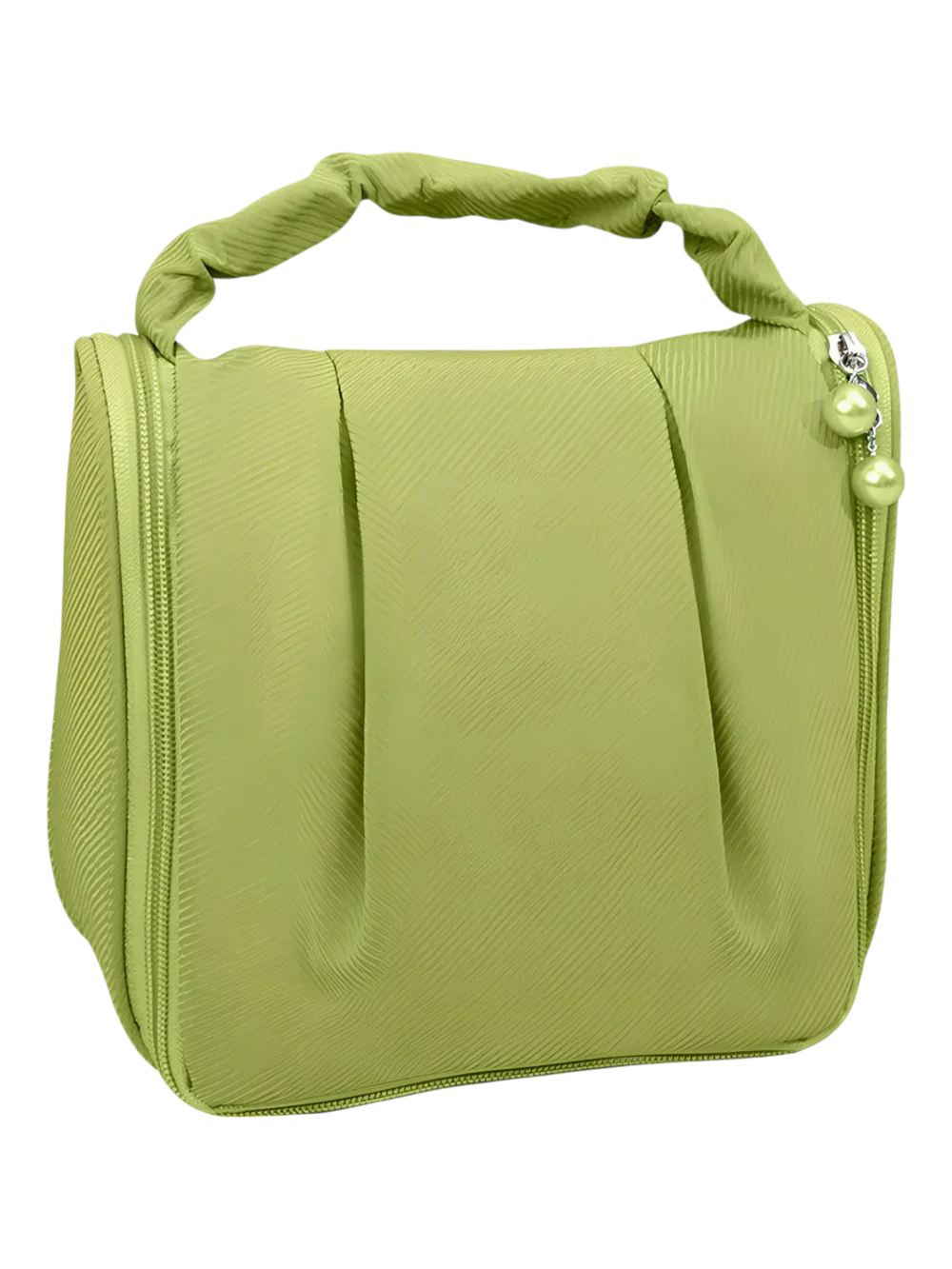 Trousse à cosmétique de voyage multifonction, maquillage et toilette, à suspendre et avec compartiments modèle vert