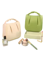 Trousse à cosmétique de voyage multifonction, maquillage et toilette, à suspendre et avec compartiments photo de présentation