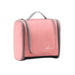 Waterproof travel cosmetic bag coral pink