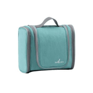 Waterproof travel cosmetic bag green