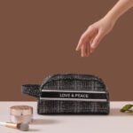 ladies travel cosmetic bag with hand demo