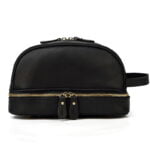 trousse de toilette retro cuir couleur noir