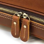 retro leather toiletry bag huge quality zipper