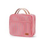 Grande trousse de toilette a rayures couleur rouge