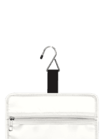 Große Kosmetiktasche für Damen mit Hängefächern, für unterwegs, mit Streifenmuster und Bändern. Karabinerhaken. Große Kosmetiktasche für Damen mit Hängefächern, für unterwegs, mit Streifenmuster und Bändern. Karabinerhaken.