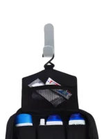 Neceser con gancho, camping, trekking, viajes, bolsa colgante de lona de paracaídas con compartimentos, modelo grande detalles gancho Neceser con gancho, camping, trekking, viajes, bolsa colgante de lona de paracaídas con compartimentos, modelo grande detalles gancho