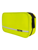 Trousse de toilette à crochet, camping, trekking, voyage, à suspendre en toile parachute avec compartiments, grand modèle jaune fluo