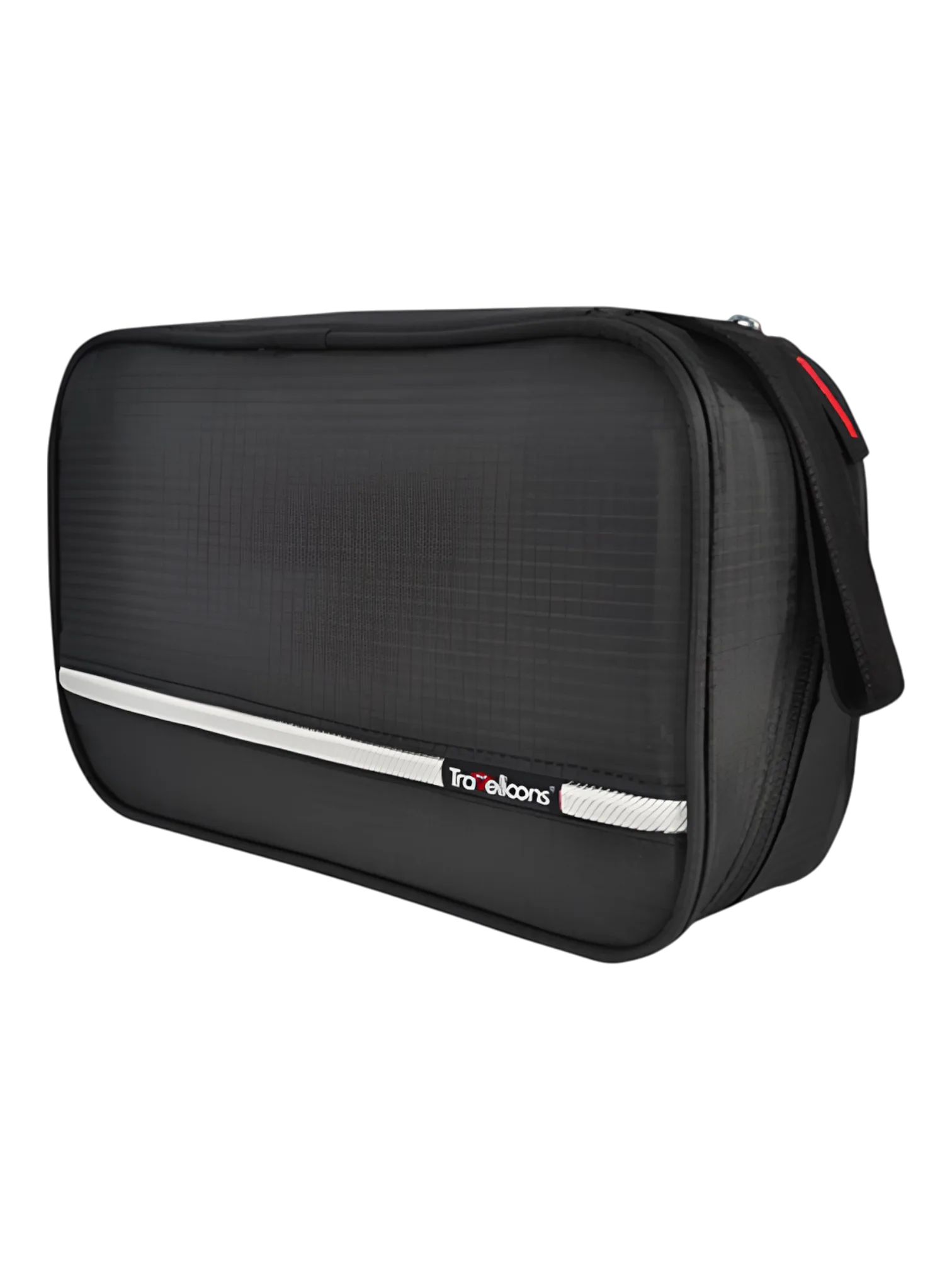 Trousse de toilette à crochet, camping, trekking, voyage, à suspendre en toile parachute avec compartiments, grand modèle noir