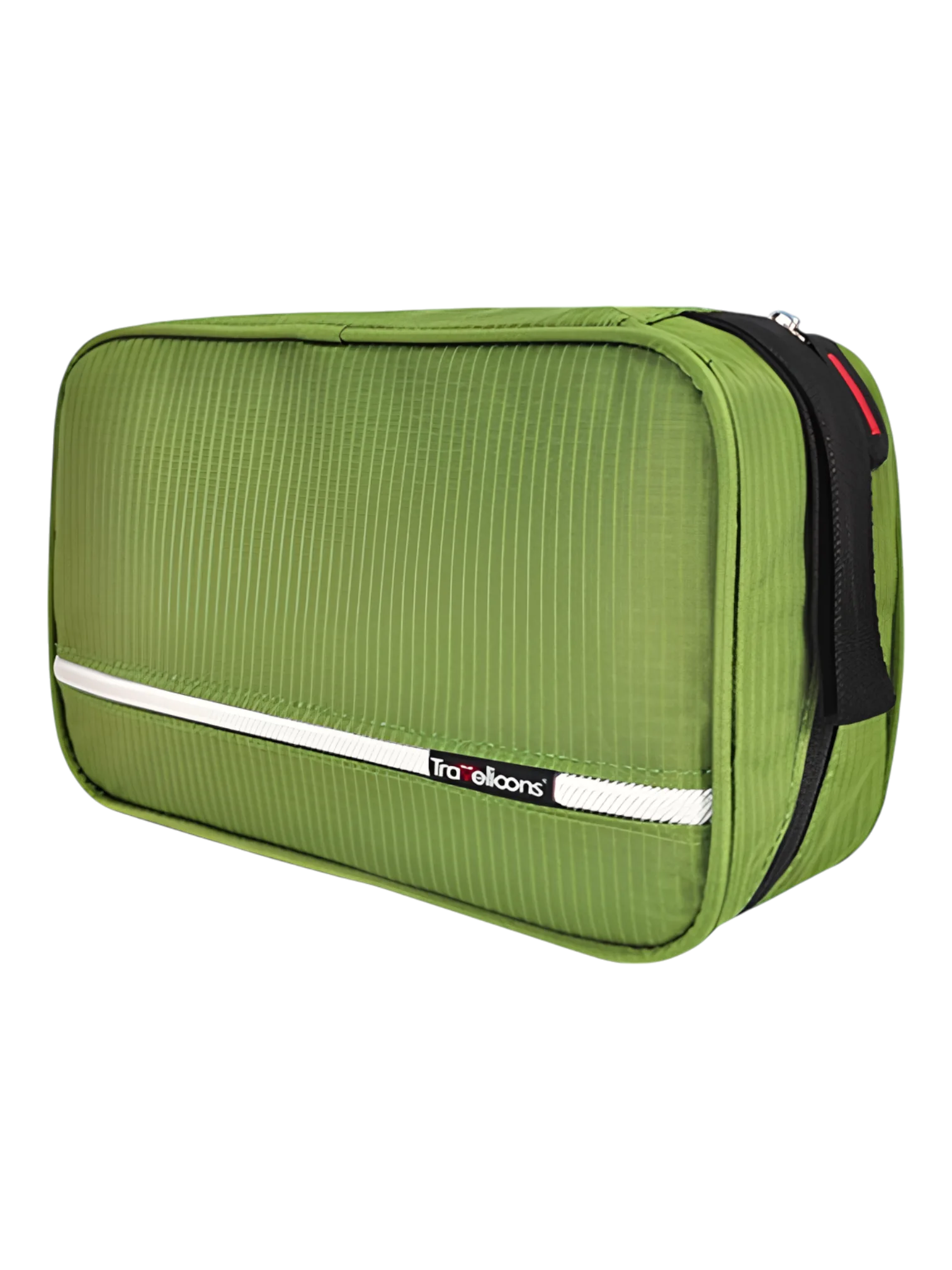 Trousse de toilette à crochet, camping, trekking, voyage, à suspendre en toile parachute avec compartiments, grand modèle vert 1